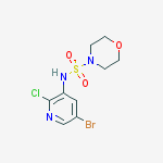 N-(5-bromo-2-chloropyridin-3-yl)morpholine-4-sulfonamide结构式