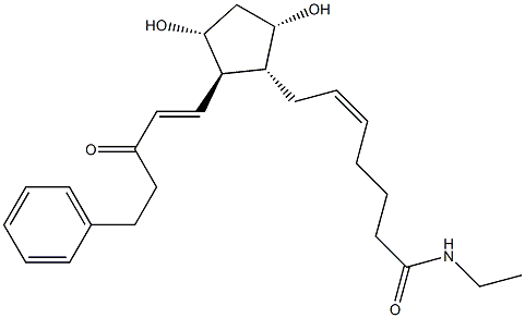 Structure of (5Z)-7-[(1R,2R,3R,5S)-3,5-Dihydroxy-2-(3-oxo-5-phenyl-1-penten-1- yl)cyclopentyl]-N-ethyl-5-heptenamide