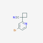 Structure of 1-(4-bromopyridin-2-yl)cyclobutanecarbonitrile