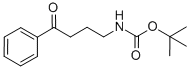 4-(BOC-氨基)-1-苯基丁-1-酮(4-氧代-4-苯基丁基)氨基甲酸叔丁基酯结构式