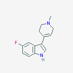 Structure of 1H-Indole, 5-fluoro-3-(1,2,3,6-tetrahydro-1-methyl-4-pyridinyl)-