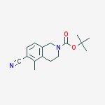 tert-butyl 6-cyano-5-methyl-3,4-dihydro-1H-isoquinoline-2-carboxylate结构式