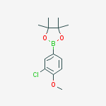 2-(3-chloro-4-methoxyphenyl)-4,4,5,5-tetramethyl-1,3,2-dioxaborolane结构式