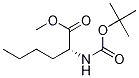Structure of D-Norleucine, N-[(1,1-dimethylethoxy)carbonyl]-, methyl ester