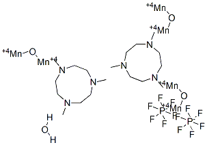 Structure of bis(N,N,N-trimethyl-1,4,7-triazacyclononane)-trioxo-dimanganese (IV) di(hexafluorophosphate) monohydrate