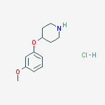 Structure of 4-(3-methoxyphenoxy)piperidine;hydrochloride
