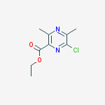 Structure of ethyl 6-chloro-3,5-dimethylpyrazine-2-carboxylate