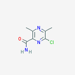 Structure of 6-chloro-3,5-dimethylpyrazine-2-carboxamide