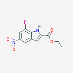 Structure of 7-Fluoro-5-nitro-1H-indole-2-carboxylic acid ethyl ester