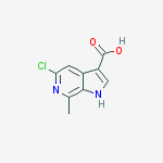 5-Chloro-7-methyl-6-azaindole-3-caboxylic acid结构式