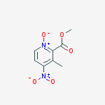Methyl 3-methyl-4-nitro-1-oxidopyridin-1-ium-2-carboxylate结构式