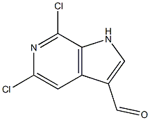 5,7-Dichloro-6-azaindole-3-carbaldehyde结构式