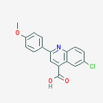 Structure of 6-CHLORO-2-(4-METHOXYPHENYL)-QUINOLINE-4-CARBOXYLIC ACID