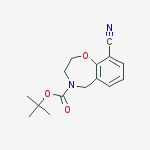 Structure of Tert-butyl 9-cyano-3,5-dihydro-2h-1,4-benzoxazepine-4-carboxylate