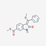Structure of (3E)-2,3-Dihydro-3-(methoxyphenylmethylene)-2-oxo-1H-indole-6-carboxylic acid methyl ester