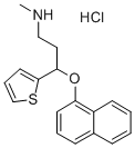 (RS)-(-)-N-甲基-3-(1-萘氧基)-3-(2-噻吩)-丙胺盐酸盐结构式