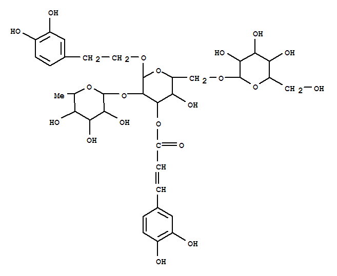 b-D-Allopyranoside,2-(3,4-dihydroxyphenyl)ethyl O-6-deoxy-a-L-mannopyranosyl-(1&reg结构式