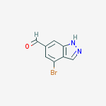 Structure of 1h-Indazole-6-Carboxaldehyde, 4-Bromo-