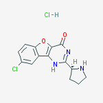 Structure of Benzofuro[3,2-d]pyriMidin-4(3H)-one, 8-chloro-2-(2S)-2-pyrrolidinyl-, (Hydrochloride) (1:)
