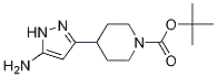 Structure of 4-(5-AMino-1H-pyrazol-3-yl)piperidin-1-carboxylic acid tert-butyl ester