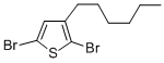 Structure of 2,5-DIBROMO-3-HEXYLTHIOPHENE