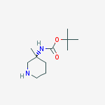 Structure of Tert-butyl N-[(3r)-3-methylpiperidin-3-yl]carbamate