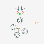 Chemical structure of triphenyl-[[4-(4,4,5,5-tetramethyl-1,3,2-dioxaborolan-2-yl)phenyl]methyl]phosphanium,bromide