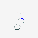 (S)-Methyl 2-amino-3-cyclopentylpropanoate结构式