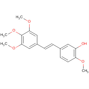 Structure of Phenol, 2-methoxy-5-[(1E)-2-(3,4,5-trimethoxyphenyl)ethenyl]-