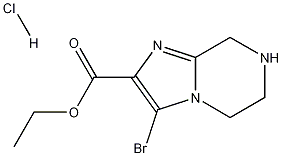 Structure of ethyl 3-bromo-5,6,7,8-tetrahydroimidazo[1,2-a]pyrazine-2-carboxylate hydrochloride