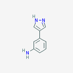 3-(1H-pyrazol-4-yl)Benzenamine结构式