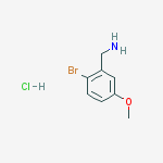 Structure of 1-(2-bromo-5-methoxyphenyl)methanamine Hydrochloride (1:1)