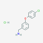 [3-(4-chlorophenoxy)phenyl]methanamine;hydrochloride结构式