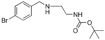 Structure of Carbamic acid, N-[2-[[(4-bromophenyl)methyl]-amino]ethyl]-, 1,1-dimethylethyl ester