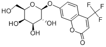 Structure of 4-(TRIFLUOROMETHYL)UMBELLIFERYL-BETA-D-GALACTOPYRANOSIDE