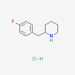 Structure of 2-(4-FLUORO-BENZYL)-PIPERIDINE HYDROCHLORIDE