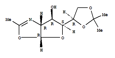 Structure of Furo3,2-doxazol-6-ol, 5-(4R)-2,2-dimethyl-1,3-dioxolan-4-yl-3a,5,6,6a-tetrahydro-2-methyl-, (3aR,5S,6R,6aR)-
