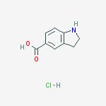 Structure of 5-indolinecarboxylic Acid Hydrochloride (1:1)