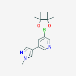 Structure of 3-(1-methyl-1H-pyrazol-4-yl)-5-(4,4,5,5-tetramethyl-1,3,2-dioxaborolan-2-yl)pyridine