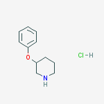 Structure of piperidine, 3-phenoxy-, hydrochloride (1:1)