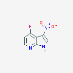1H-Pyrrolo[2,3-B]Pyridine, 4-Fluoro-3-Nitro-结构式