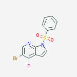 Structure of 1H-Pyrrolo[2,3-b]pyridine, 5-bromo-4-fluoro-1-(phenylsulfonyl)-