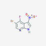 1H-Pyrrolo[2,3-B]Pyridine, 5-Bromo-4-Fluoro-3-Nitro-结构式