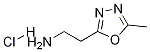 Structure of 2-(5-Methyl-1,3,4-oxadiazol-2-yl)ethanamine hydrochloride