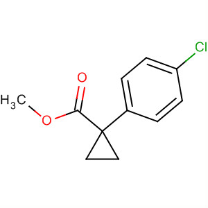 Structure of Cyclopropanecarboxylic acid, 1-(4-chlorophenyl)-, methyl ester