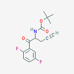 Structure of tert-butyl 1-(2,5-difluorophenyl)-1-oxopent-4-yn-2-ylcarbaMate