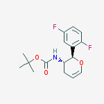 Structure of tert-butyl [(2R,3S)-2-(2,5-difluorophenyl)-3,4-dihydro-2H-pyran-3-yl]carbaMate