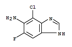 4-氯-5-氨基-6-氟苯并咪唑结构式