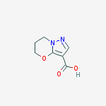 6,7-dihydro-5H-pyrazolo[5,1-b][1,3]oxazine-3-carboxylic acid结构式