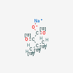 Structure of 2-Keto-3-methylbutyric acid-13C5 sodium salt